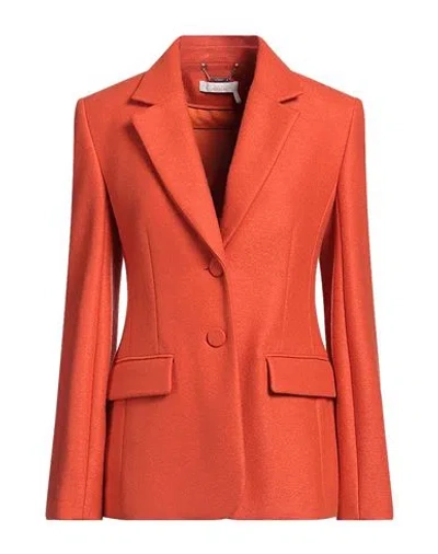 Chloé Woman Blazer Mandarin Size 8 Virgin Wool, Cashmere