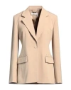 Chloé Woman Blazer Sand Size 8 Wool In Beige
