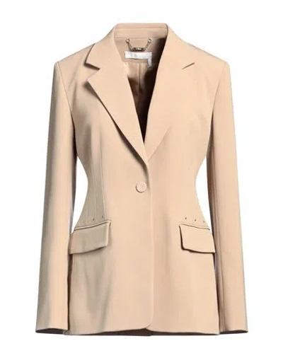 Chloé Woman Blazer Sand Size 8 Wool In Beige