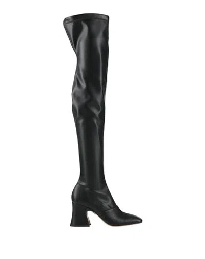 Chloé Women 'janis' Black Over The Knee Boots With Side Zip Closure And High Block Heel In Leather W