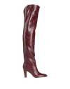 Chloé Woman Boot Burgundy Size 6 Leather