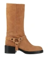 Chloé Woman Boot Camel Size 7 Leather In Brown