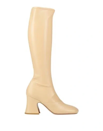CHLOÉ CHLOÉ WOMAN BOOT CREAM SIZE 7 SYNTHETIC MATERIAL