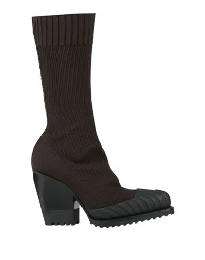 Chloé Woman Boot Dark Brown Size 8 Textile Fibers