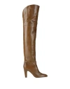 Chloé Woman Boot Khaki Size 6 Leather In Multi