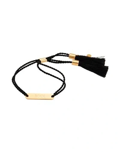 Chloé Woman Bracelet Black Size - Textile Fibers