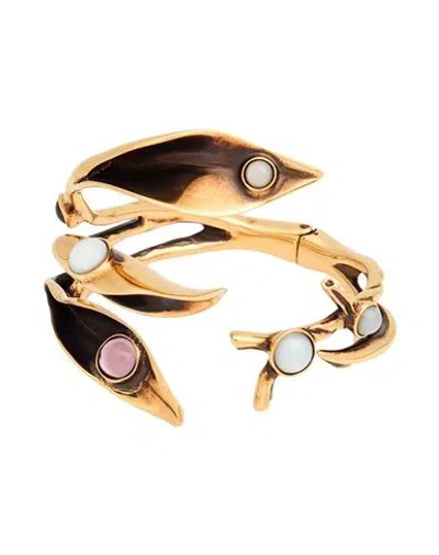Chloé Woman Bracelet Gold Size - Brass, Mineral Glass