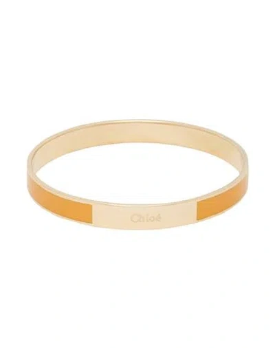 Chloé Woman Bracelet Marigold Size L Brass In Yellow