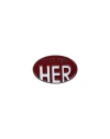 Chloé Woman Brooch Burgundy Size - Brass, Zamak, Enamel In Burgundy
