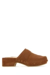 CHLOÉ CHLOE WOMAN BROWN SUEDE JOY CLOGS