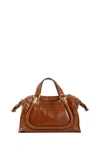 Chloé Paraty 24 Zip Shoulder Bag In Calfskin Leather In Brown