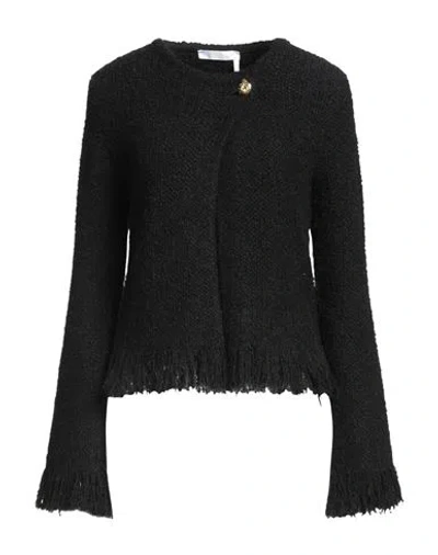 Chloé Woman Cardigan Black Size Xs Wool, Silk, Cashmere, Polyamide, Elastane