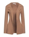 Chloé Woman Cardigan Camel Size L Wool, Cashmere In Beige