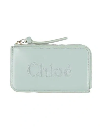 Chloé Woman Coin Purse Sage Green Size - Calfskin