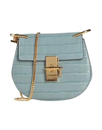 Chloé Woman Cross-body Bag Light Blue Size - Calfskin