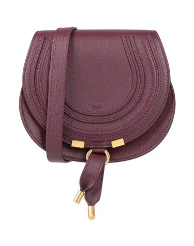Chloé Woman Cross-body Bag Plum Size - Calfskin In Purple