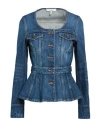 Chloé Woman Denim Outerwear Blue Size 6 Cotton In Blue