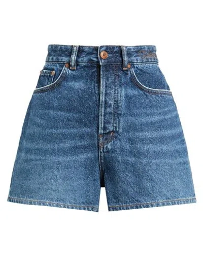 Chloé Woman Denim Shorts Blue Size 27 Cotton, Hemp