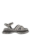 Chloé Woman Espadrilles Black Size 5 Textile Fibers In Black