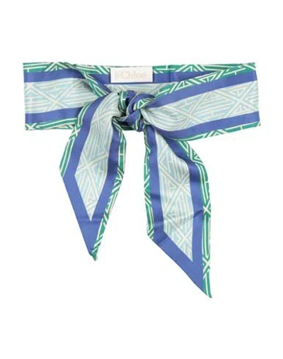 Chloé Woman Hair Accessory Azure Size - Silk In Blue