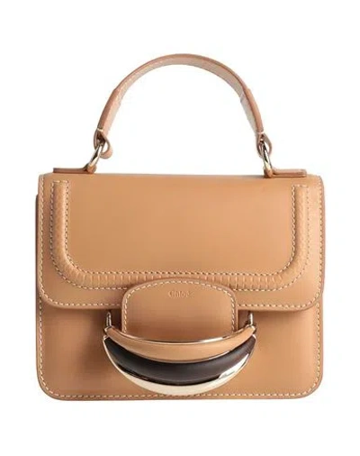 CHLOÉ CHLOÉ WOMAN HANDBAG BEIGE SIZE - CALFSKIN, LAMBSKIN