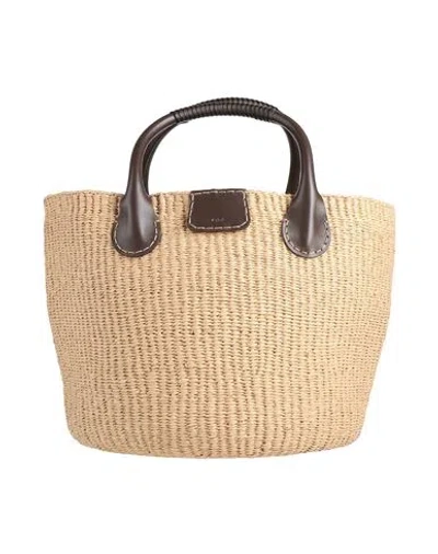 Chloé Woman Handbag Beige Size - Paper, Calfskin, Lambskin In Sand