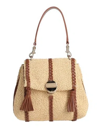 Chloé Woman Handbag Beige Size - Textile Fibers, Soft Leather