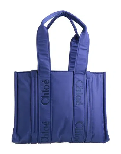 Chloé Woman Handbag Bright Blue Size - Polyurethane, Polyamide, Polyester