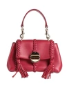 Chloé Woman Handbag Burgundy Size - Lambskin, Calfskin In Red