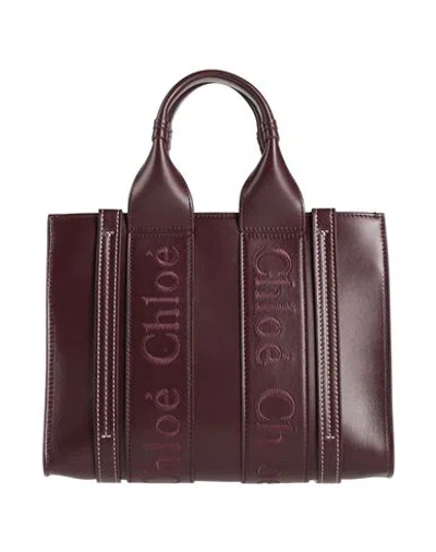 Chloé Woman Handbag Cocoa Size - Leather In Purple