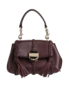 Chloé Woman Handbag Deep Purple Size - Lambskin, Calfskin