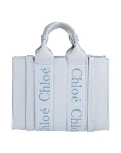 Chloé Woman Handbag Light Blue Size - Leather In Blue