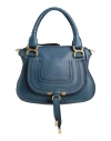 CHLOÉ CHLOÉ WOMAN HANDBAG NAVY BLUE SIZE - CALFSKIN