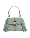 Chloé Woman Handbag Sage Green Size - Lambskin, Calfskin