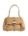 Chloé Woman Handbag Sand Size - Lambskin, Calfskin In Blue