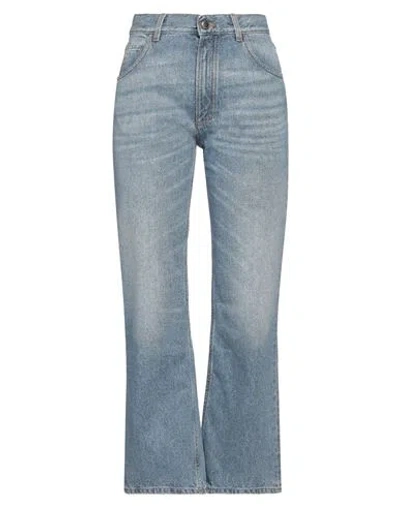 CHLOÉ CHLOÉ WOMAN JEANS BLUE SIZE 30 COTTON, HEMP