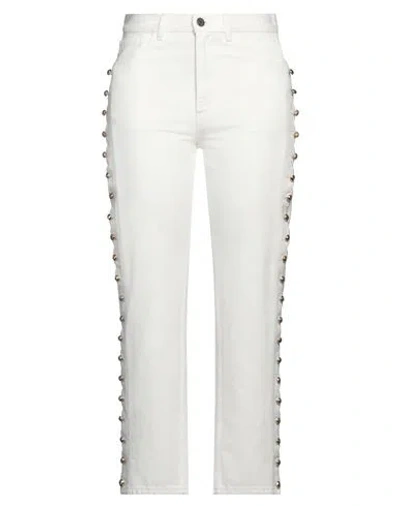 Chloé Woman Jeans White Size 26 Cotton, Polyester