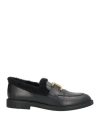 Chloé Chloe Marcie Shearling-lined Leather Loafers In Black