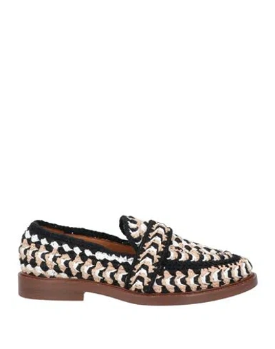Chloé Woman Loafers Light Brown Size 8 Textile Fibers In Sand