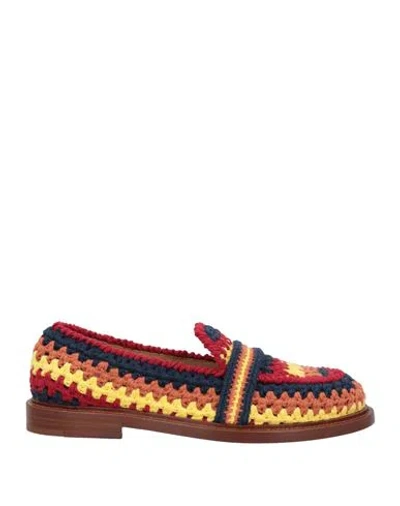 Chloé Woman Loafers Red Size 8 Textile Fibers