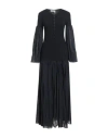Chloé Gauze-paneled Ribbed Wool And Cashmere-blend Maxi Dress In Blue