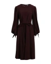 Chloé Woman Midi Dress Plum Size 12 Silk In Purple