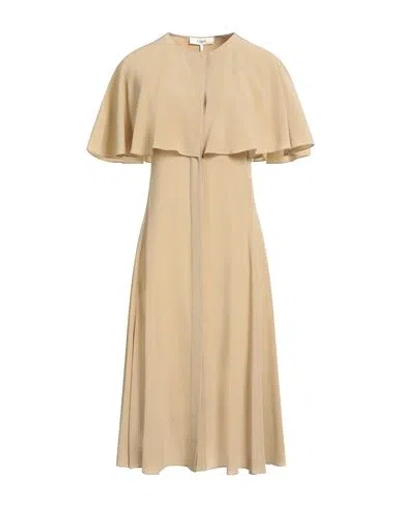 Chloé Woman Midi Dress Sand Size 6 Silk