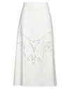 Chloé Embroidered A-line Skirt Mid-length Silhouette In White