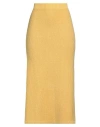 Chloé Woman Midi Skirt Yellow Size L Cashmere