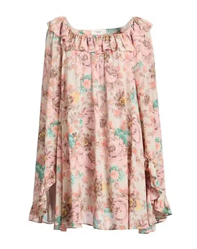 Chloé Woman Mini Dress Beige Size 4 Silk