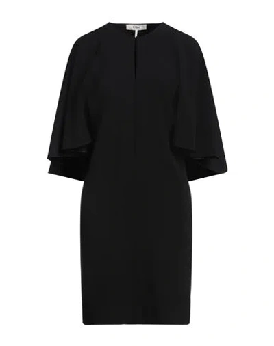 Chloé Woman Mini Dress Black Size 10 Acetate, Viscose, Elastane