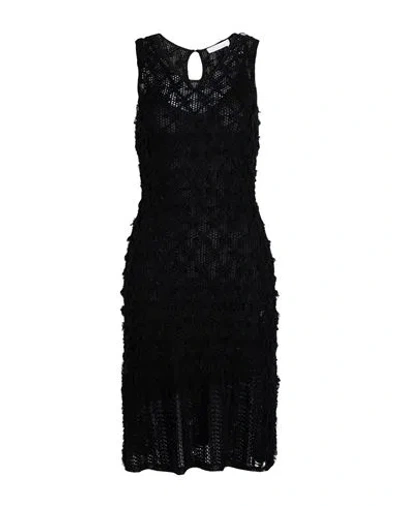 CHLOÉ CHLOÉ WOMAN MINI DRESS BLACK SIZE M VISCOSE, SILK, CASHMERE