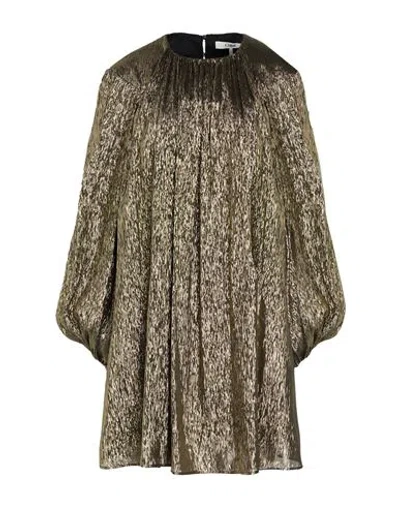 CHLOÉ CHLOÉ WOMAN MINI DRESS GOLD SIZE 6 SILK, METALLIC POLYESTER
