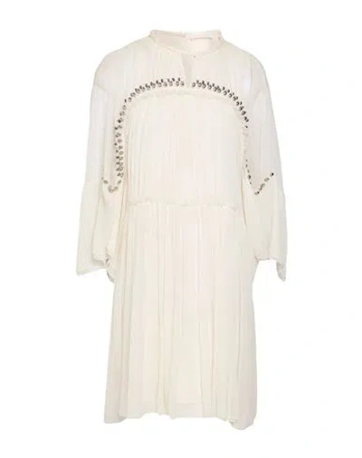 Chloé Woman Mini Dress Ivory Size 8 Silk, Polyester In White